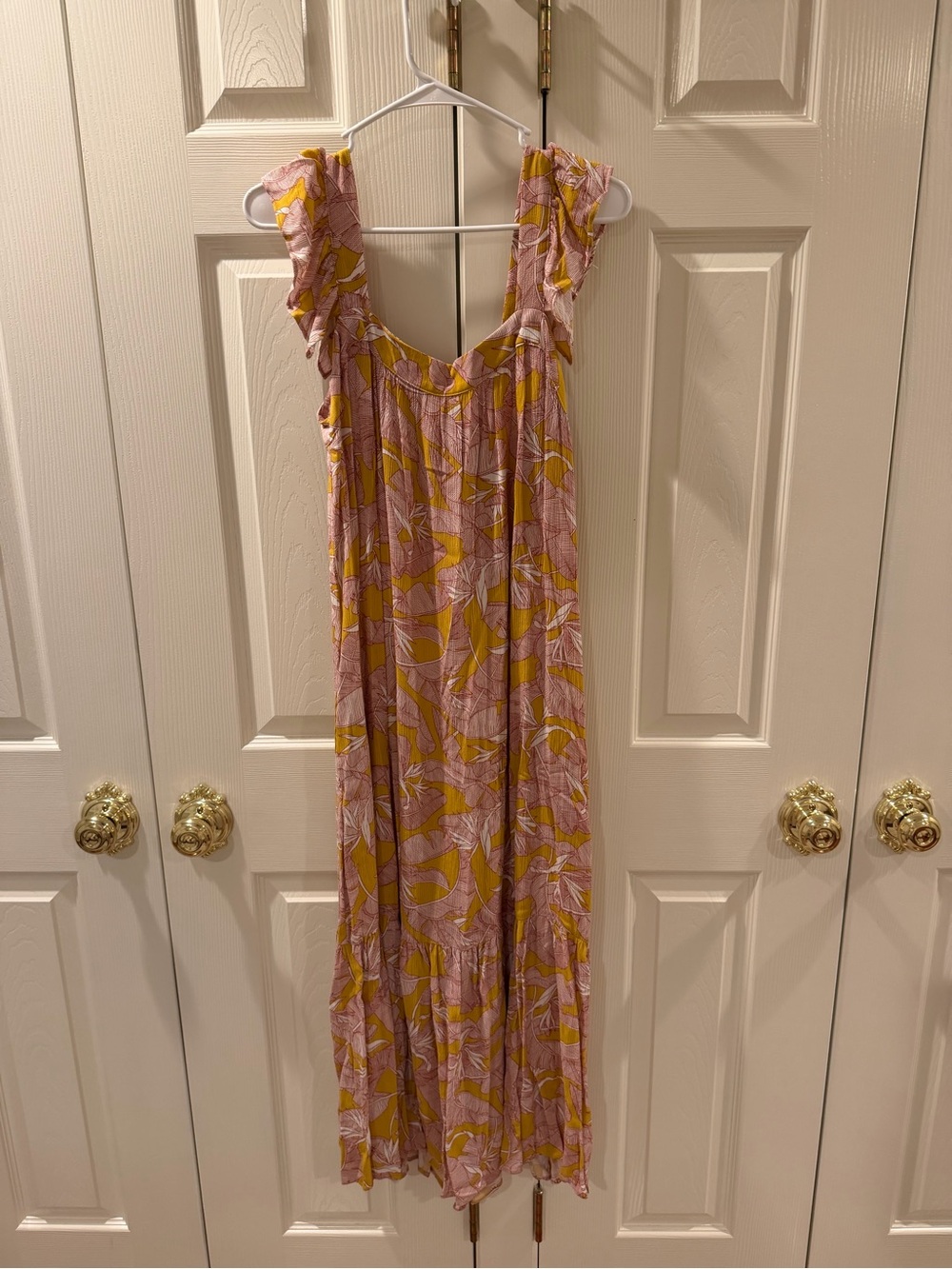 Knox Rose Pink and Mustard Floral Blouse